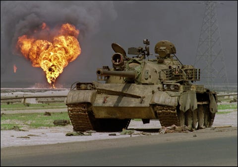 An abandoned Iraqi Soviet-made T-62 tank an abandoned iraqi soviet made t62 tank