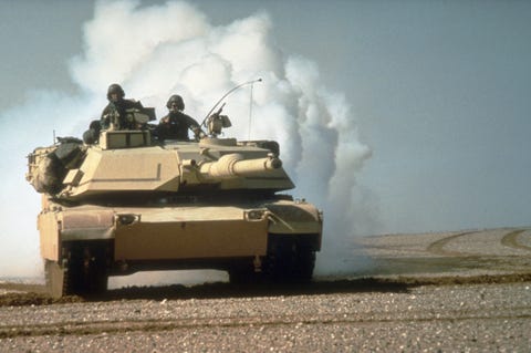 Tank Lays Smoke Screen in Kuwait tank lays smoke screen in kuwait
