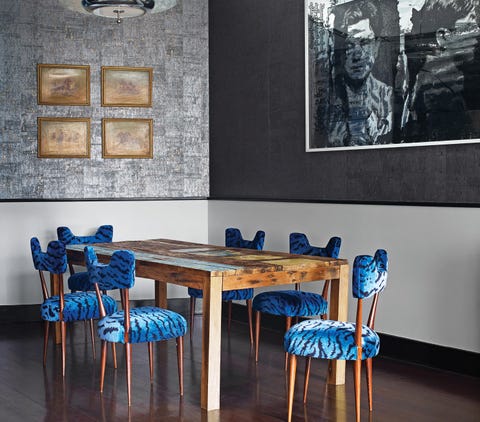 Silk velvet fabric on chair and rustic table