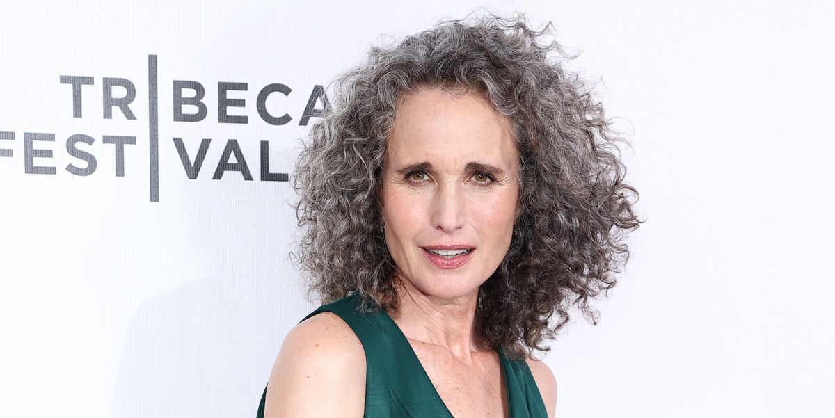 Andie MacDowell Loves Her Gray Hair and Being 64, Says ‘This Is the Time of My Life’