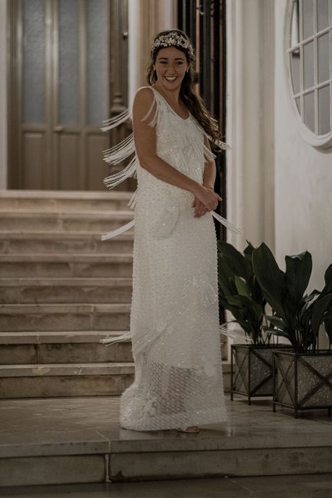 El vestido de novia de Andrea Duro charlestón de moda española