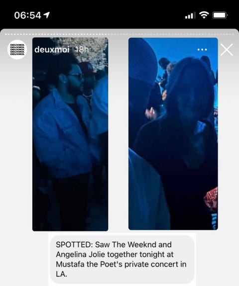 Angelina Jolie and The Weeknd angelina jolie and the weeknd