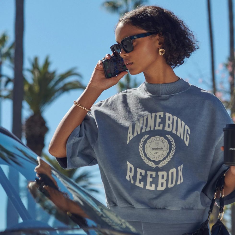 Reebok's Athleisure collaboration with Anine Bing channels '90s It Girl style