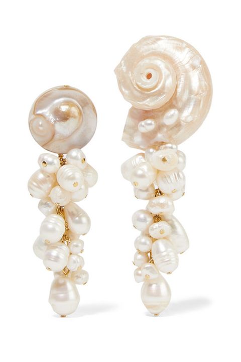 pearl and shell earrings necklaces bracelet