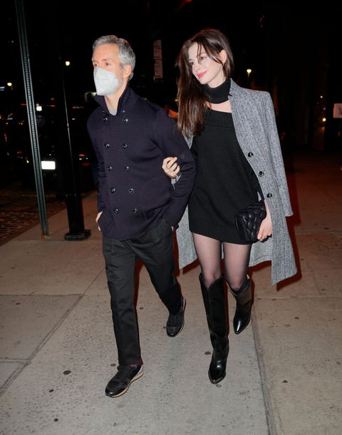 Celebrity Sightings In New York City - December 02, 2021 celebrity sightings in new york city anne hathaway and adam shulman