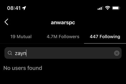 anwar hadid no longer following zayn on instagram
