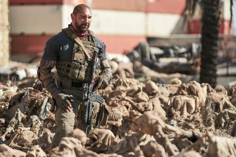 ARMY OF THE DEAD army of the dead pictured dave bautista as scott ward in army of the dead cr clay enosnetflix © 2021