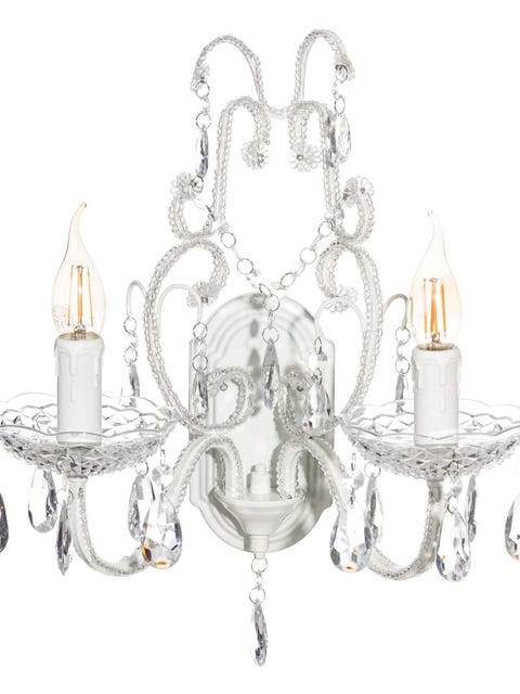 Aplique de metal blanco Chandelier, de Lola Home