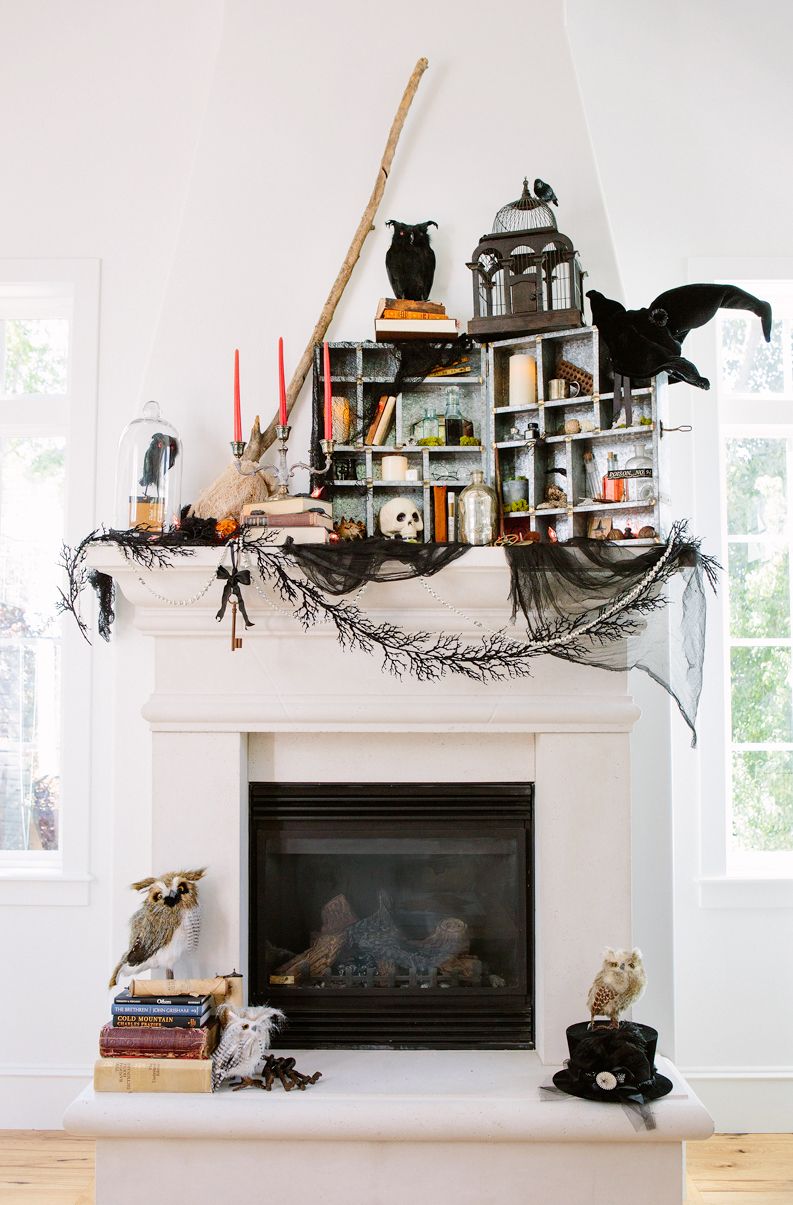 35 Fall Mantel Decorating Ideas - Halloween Mantel Decorations