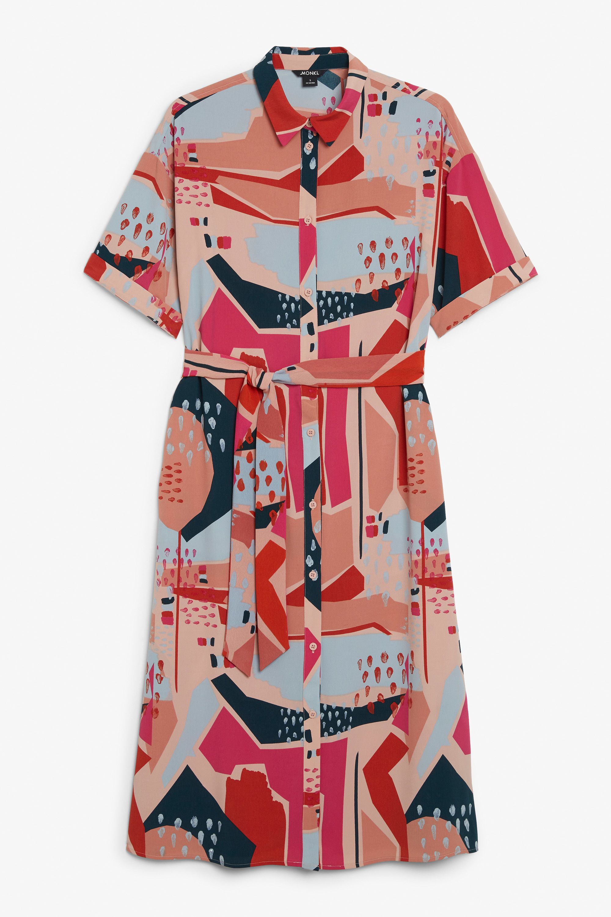 belted shirt dress monki