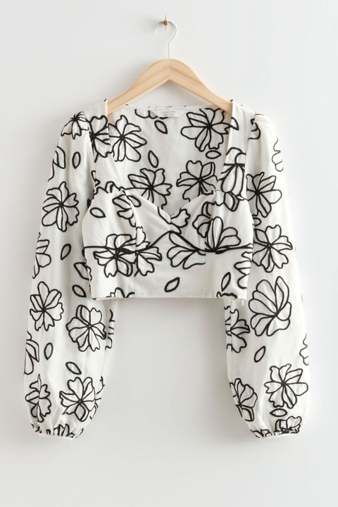 other stories top floral embroidery