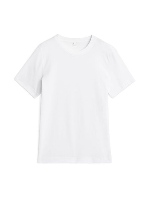 White, T-shirt, Clothing, Sleeve, Top, Neck, Blouse, Crop top, 
