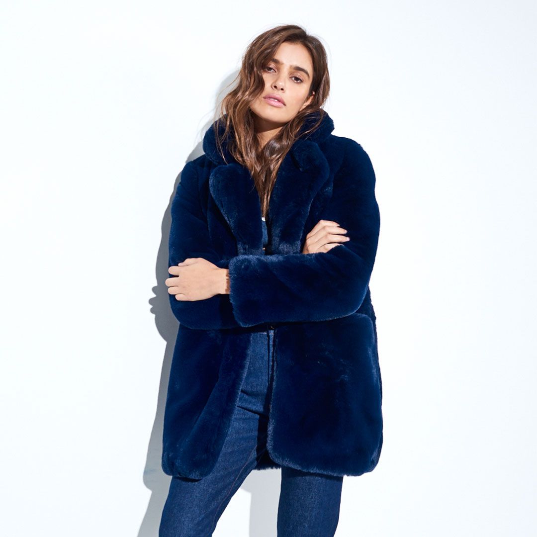 apparis faux fur coat