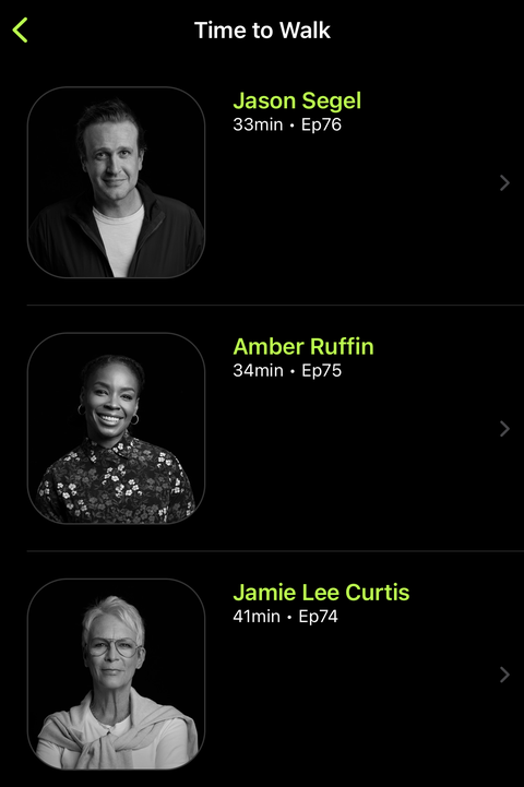 apple fitness plus picture of time to walk episodes