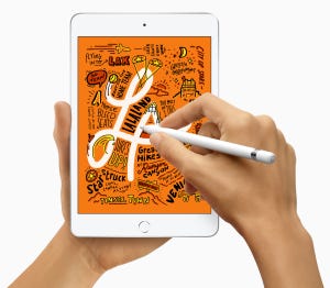 Apple iPad mini (2019), with Apple Pencil