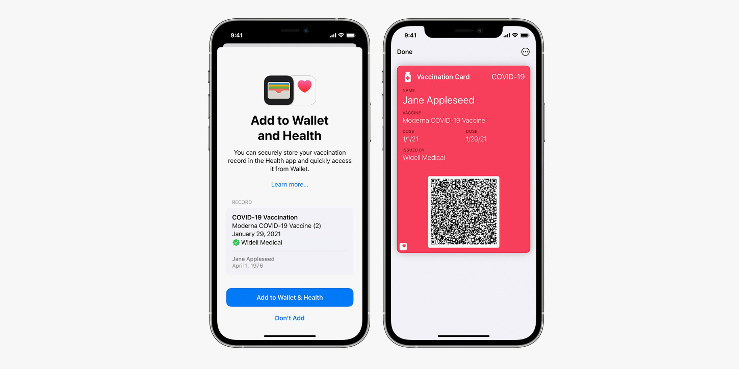 vaccine card apple wallet