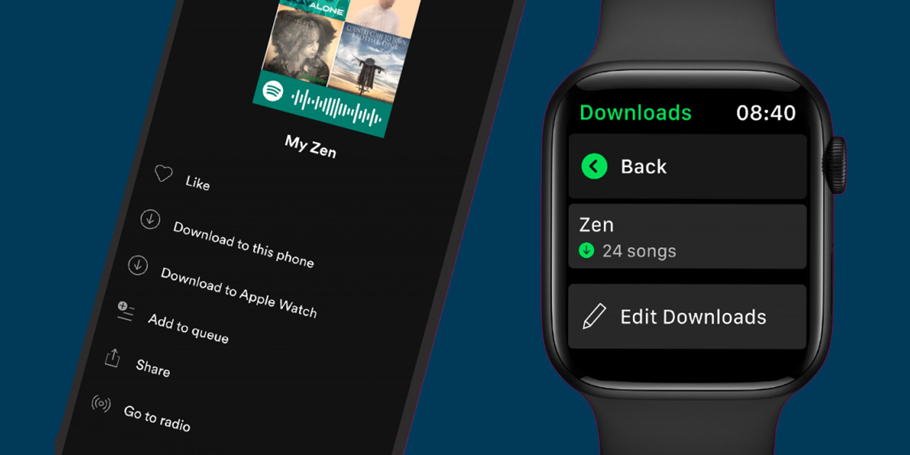 can you download spotify playlists to apple watch