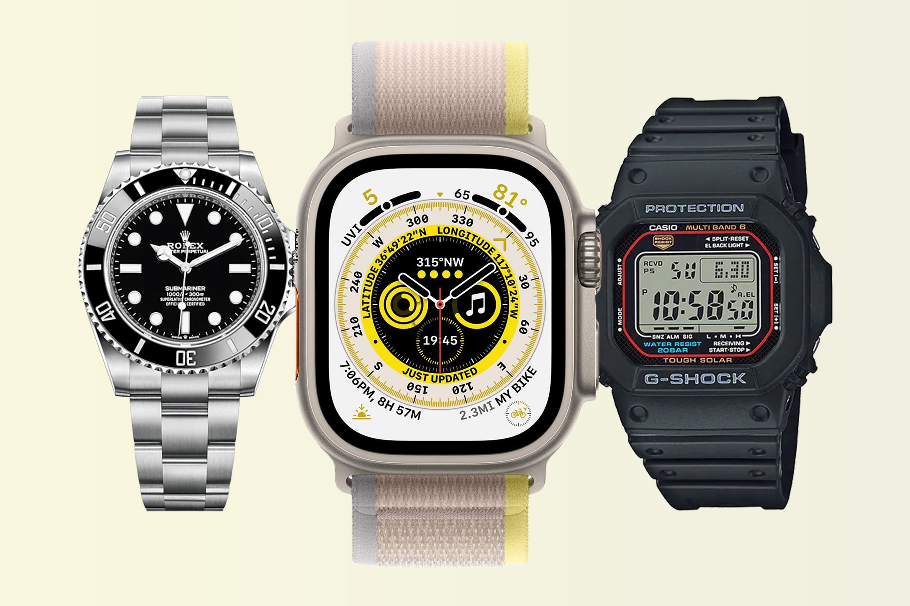 The Apple Watch Ultra Is Bigger Than a Rolex Submariner or a G-Shock