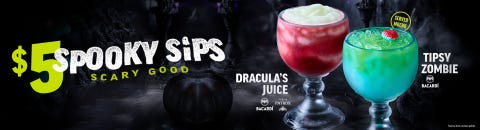 applebee s has 5 halloween cocktails