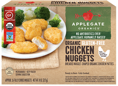 chicken nuggets applegate gluten 8oz organics box favorites frozen