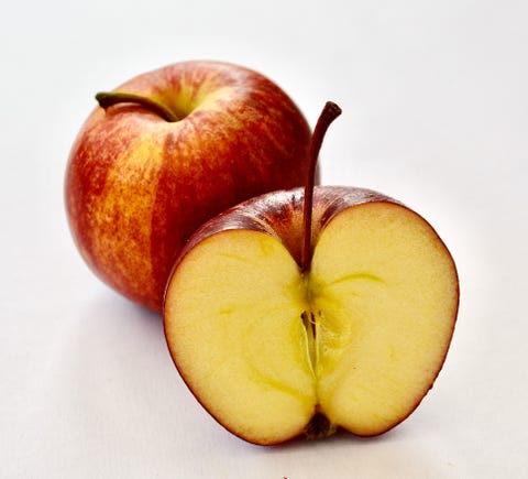 Apples against a plain white background