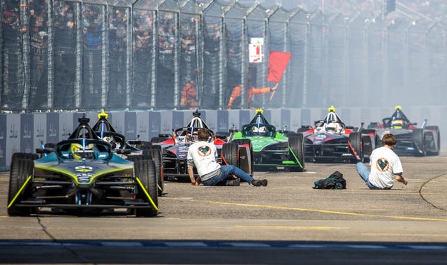 Formula E Protestors Jump Onto Hot Track, Delay Race