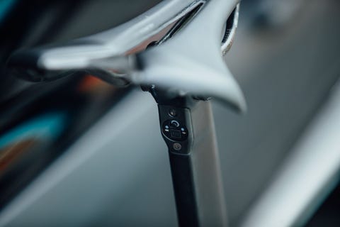 Di2 junction box hidden discretely in the seat post