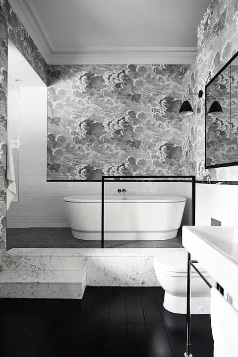 44 Bathroom Wallpaper Ideas That Will Inspire You to be Bold - Wallpaper for Bathrooms
