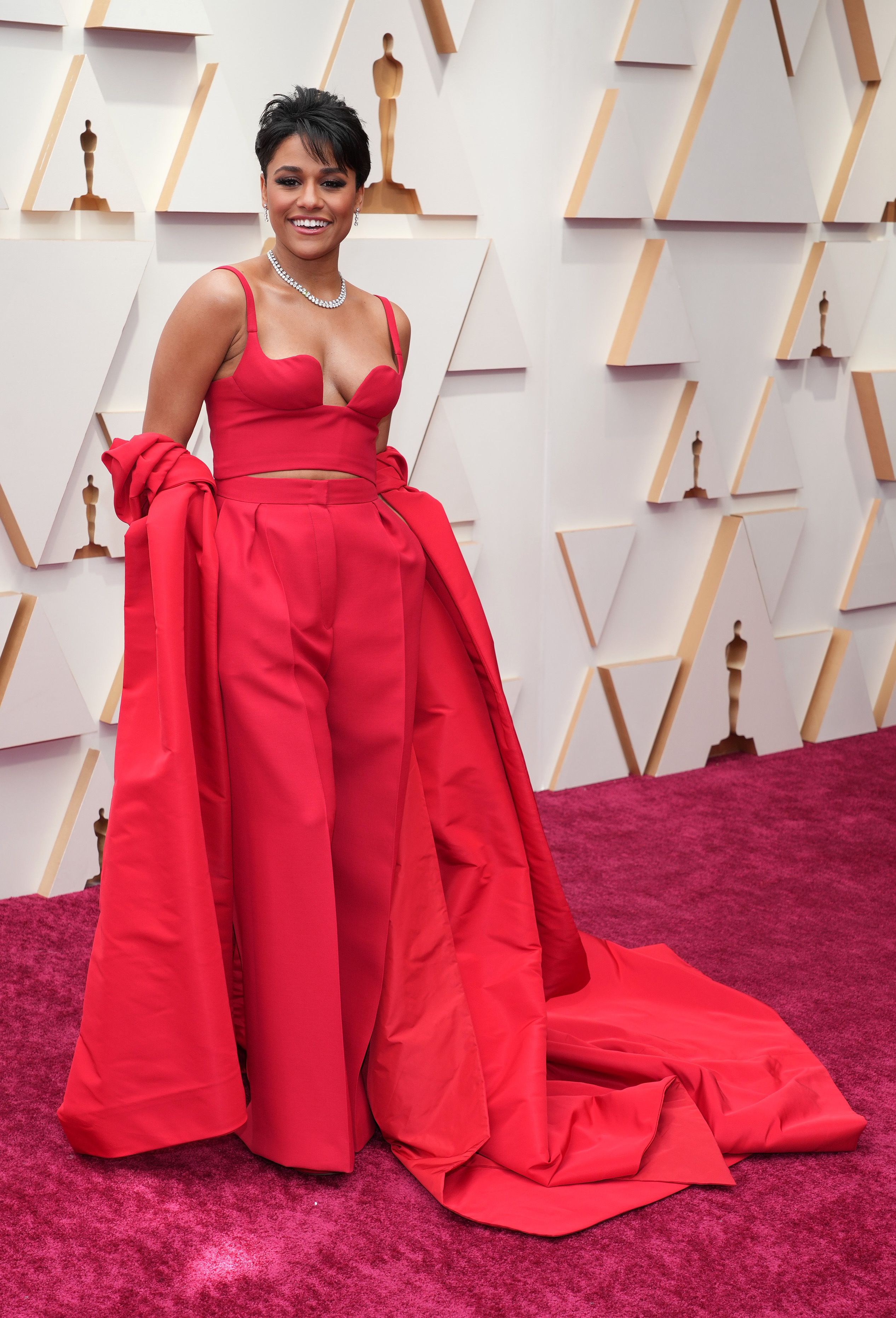 red dress on floor