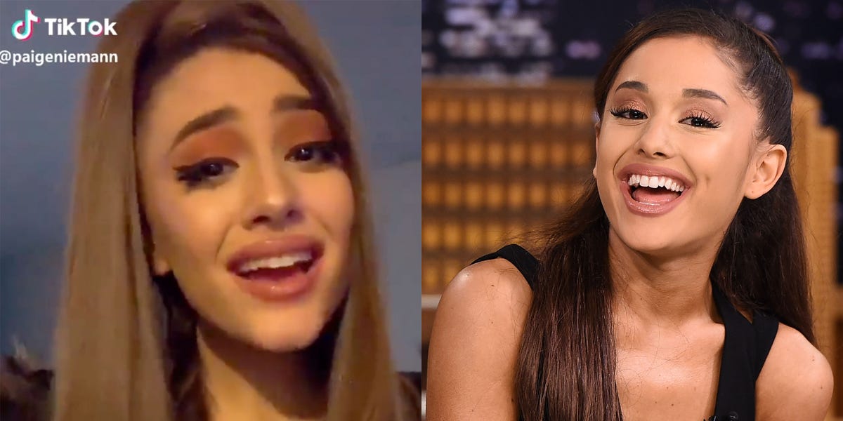 Ariana Grande on Paige Neimann, Her TikTok Video Doppelgänger