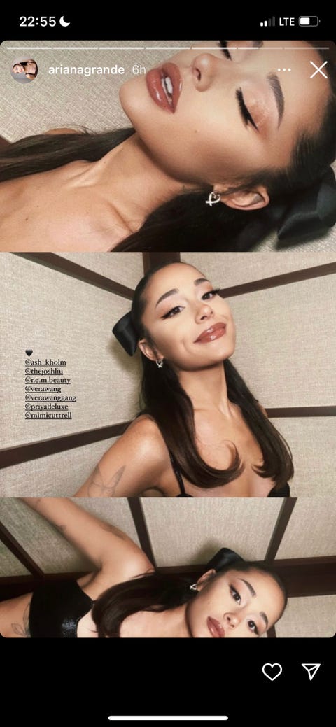 ariana grande's glam for frankie's wedding