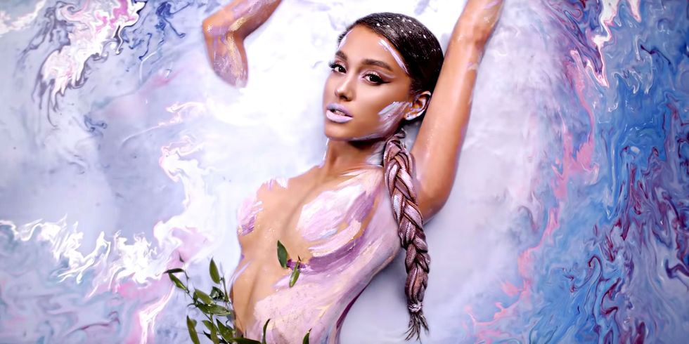 Topless Painting Ariana Grande Releases Second Single God 