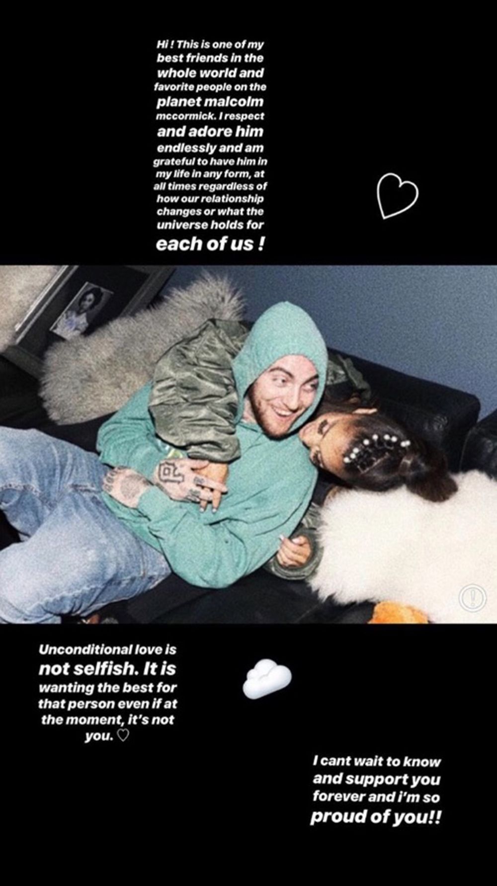 ariana grande mac miller instagram stick