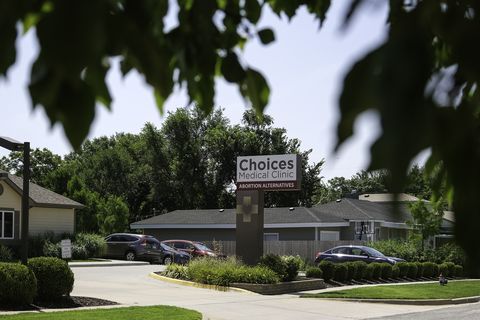 next door to trust women is choices medical clinic, where anti abortion protestors try to to persuade pregnant women to go, in wichita, kansas