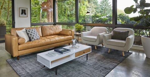 a living room with article furniture