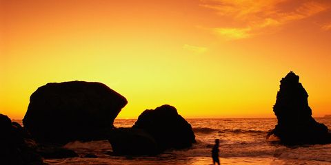 Coastal and oceanic landforms, Rock, Sunset, Sunrise, Coast, Amber, Dusk, Horizon, Formation, Shore, 