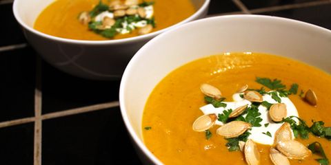 Food, Soup, Stew, Curry, Bisque, Dish, Potage, Carrot and red lentil soup, Recipe, Ingredient, 