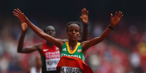 Mare Dibaba wins world championship marathon.