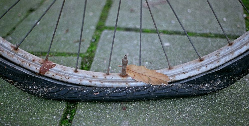 flat bike tyre