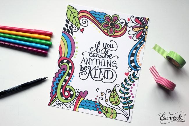 Get In On The Adult Coloring Trend With These Free Pages