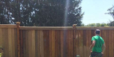 Wood, Shorts, Home fencing, Lawn, Wood stain, Backyard, Hardwood, Garden, Groundcover, Lumber, 