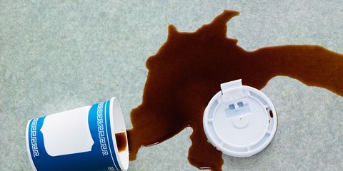 spilt coffee
