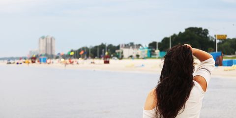 A woman at Biloxi beach