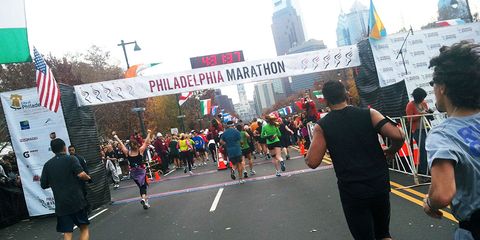 Finishers at the 2011 Philadelphia Marathon.