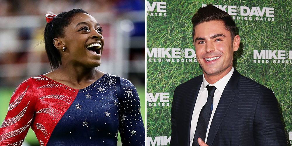 Can Simone Biles And Zac Efron Just Fall In Love Already Women S Health