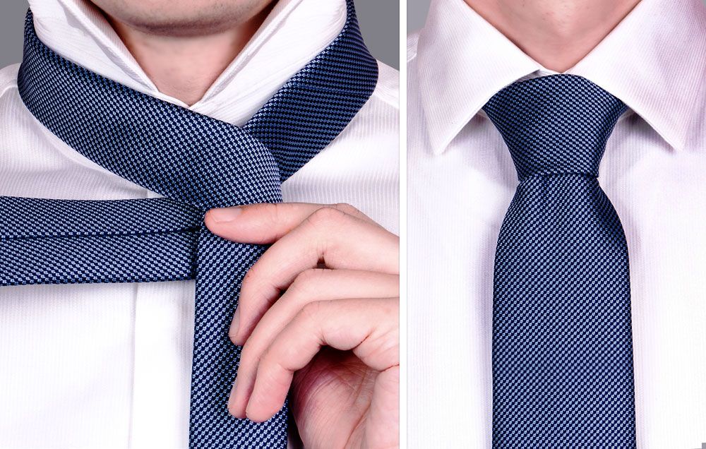 How To Half Windsor : How To Tie A Half Windsor Knot Tie Bar : The tip ...