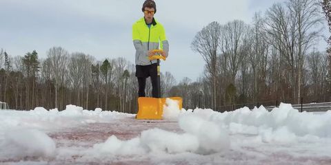 runner shovels high school track