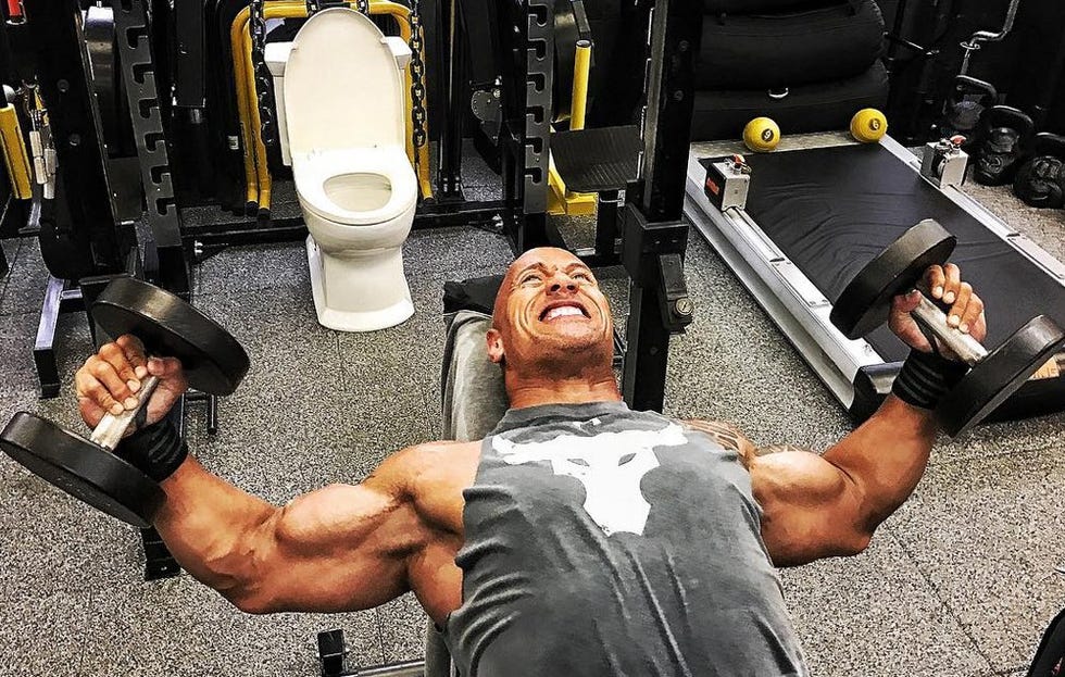 Why There’s a Toilet In Dwayne “The Rock” Johnson’s Squat Rack | Men’s ...