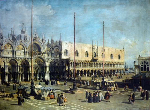 san marco square venice by antonio canaletto c1743 national gallery of art, washingon, dc, usa photo by photo12universal images group via getty images