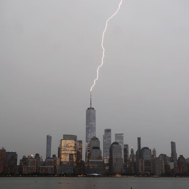 Video Captures Lightning Strike Right Behind Statue of Liberty